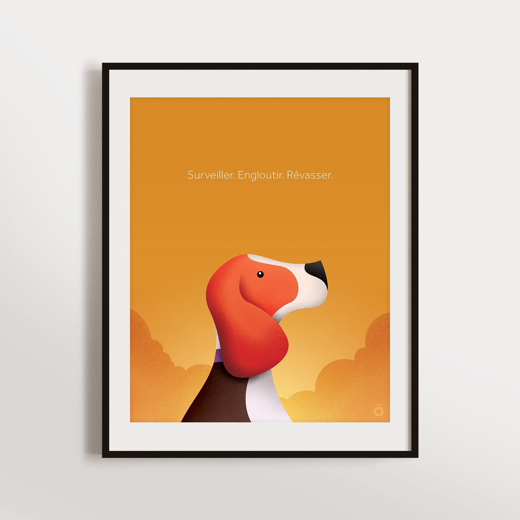 Affiche beagle – Soleil d'automne