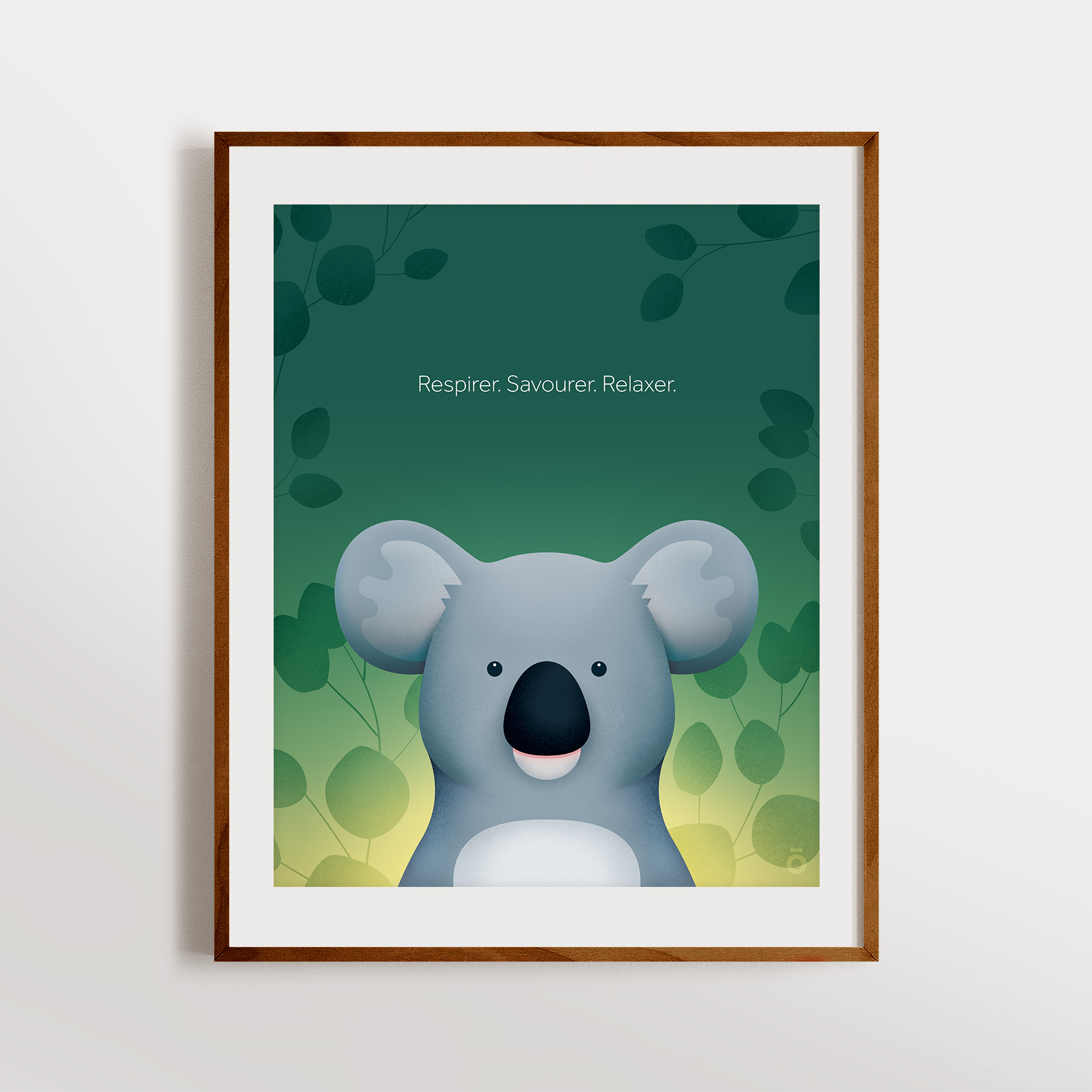 Affiche koala - Forêt émeraude