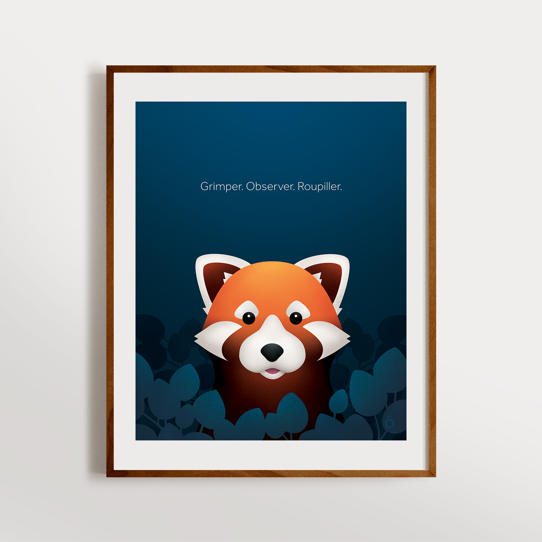 Affiche panda roux – Nouvelle lune