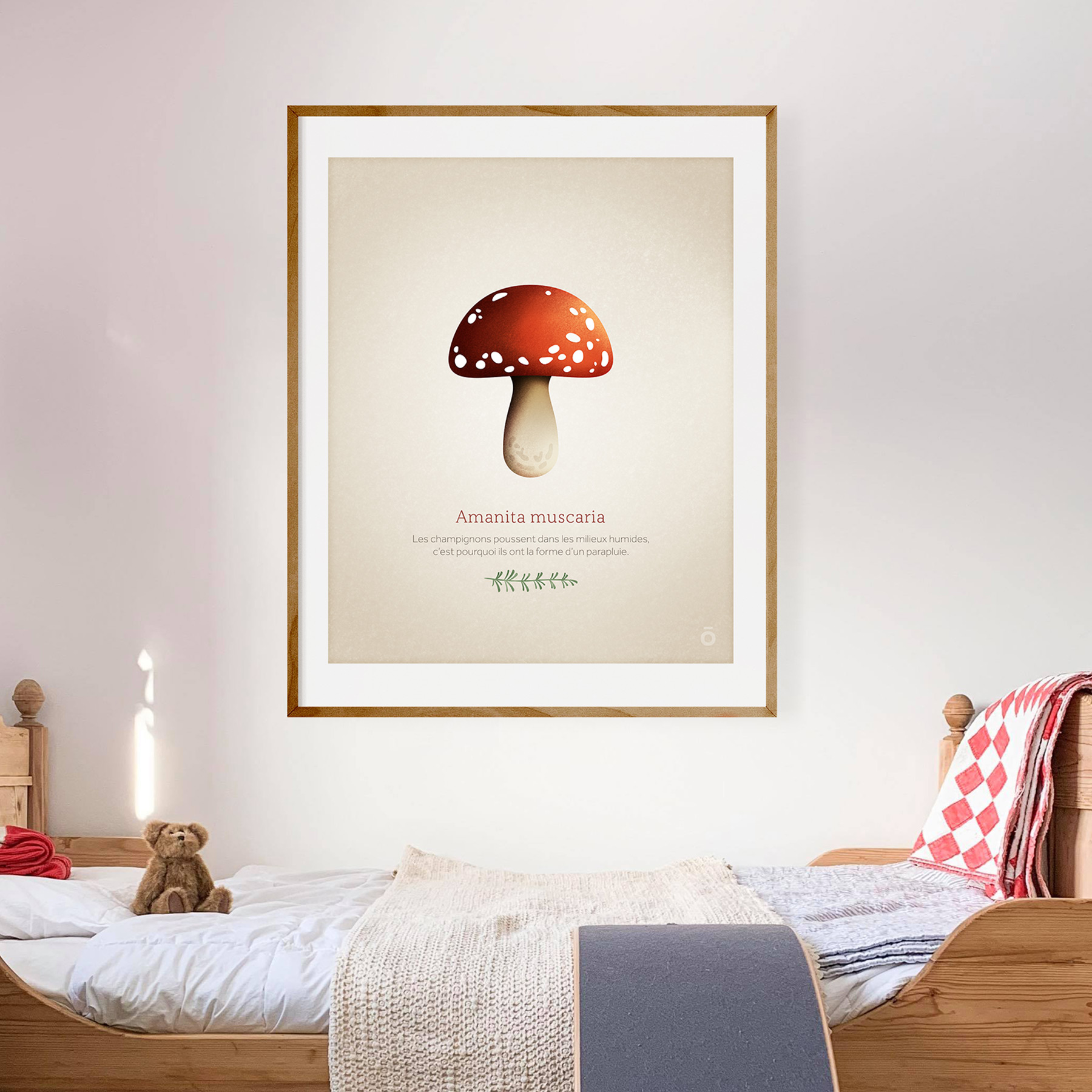 Affiche Amanita muscaria – Écru « Little tales »