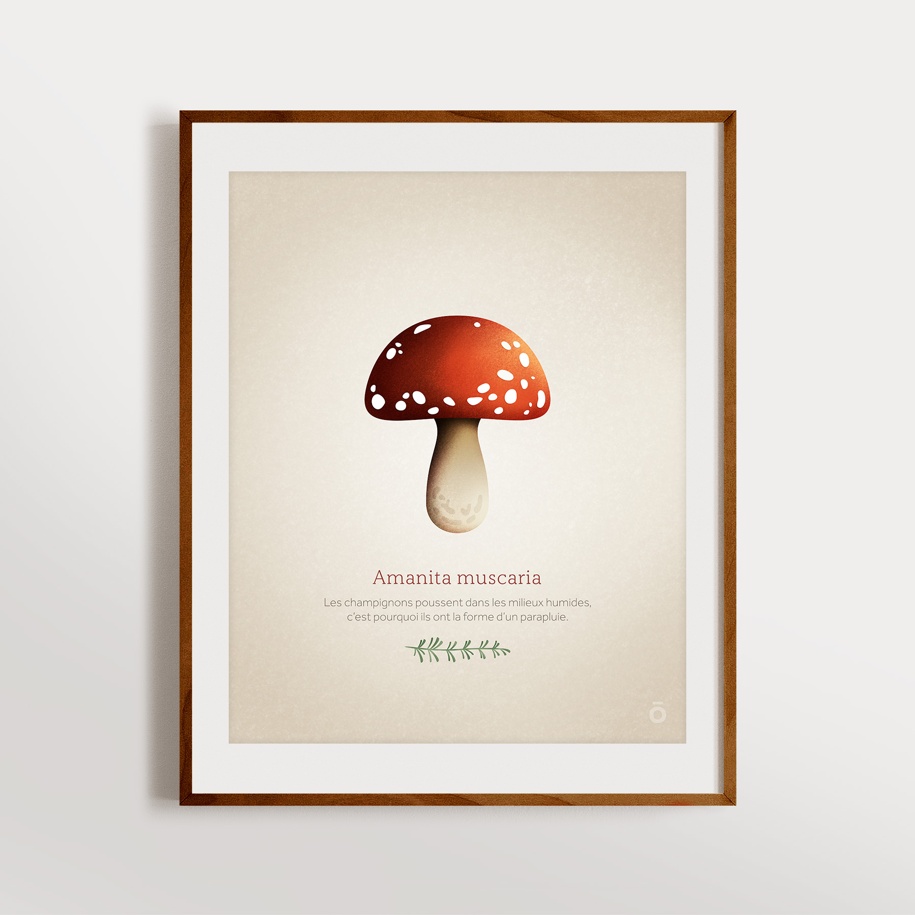 Affiche Amanita muscaria – Écru « Little tales »