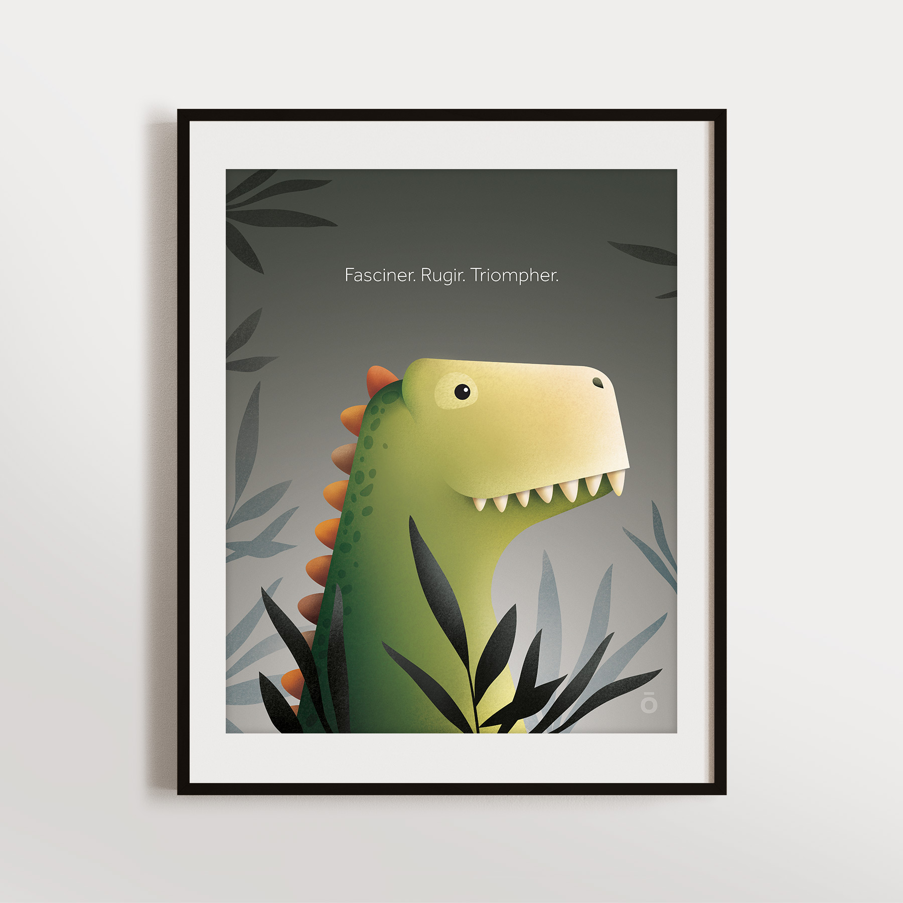 Affiche – L'éveil du tyrannosaure (Gris – Poussière d'astéroïde)