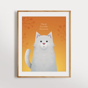 Affiche – Trois petits chats (Jaune – Le temps des récoltes)